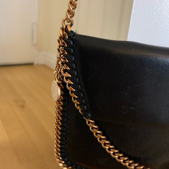 Stella McCartney Black Mini Falabella Shoulder Bag - Picture 2 of 7